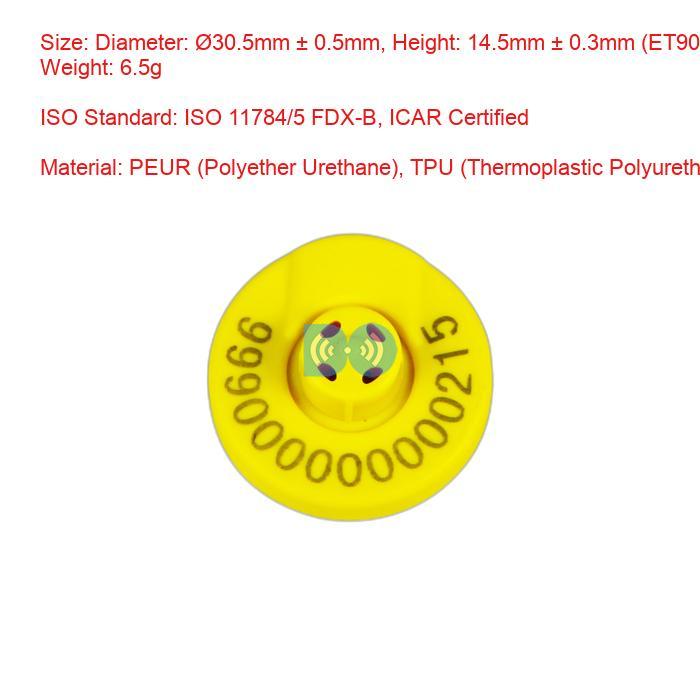 134.2MHz Customized Chip Electronic Animal Ear Tag For Livestock Sheep Cattle - RFID Ear Tag Manufacturer