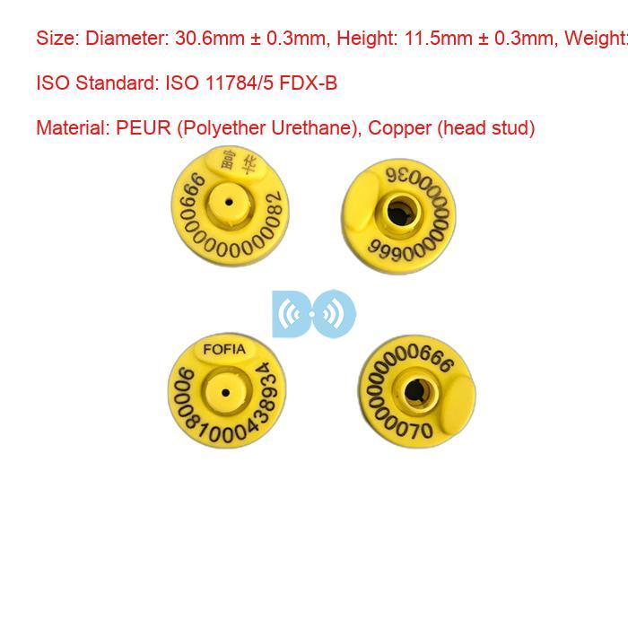 134.2 Khz FDX-B Reusable Electronic Ear Tags, Cattle Management Tags Open/Closed Mode Supplier