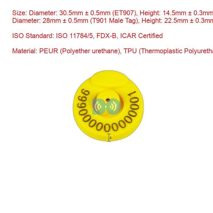 Customizable Durable Rfid Ear Tag For Animal Breeding And Slaughter Manufacturer