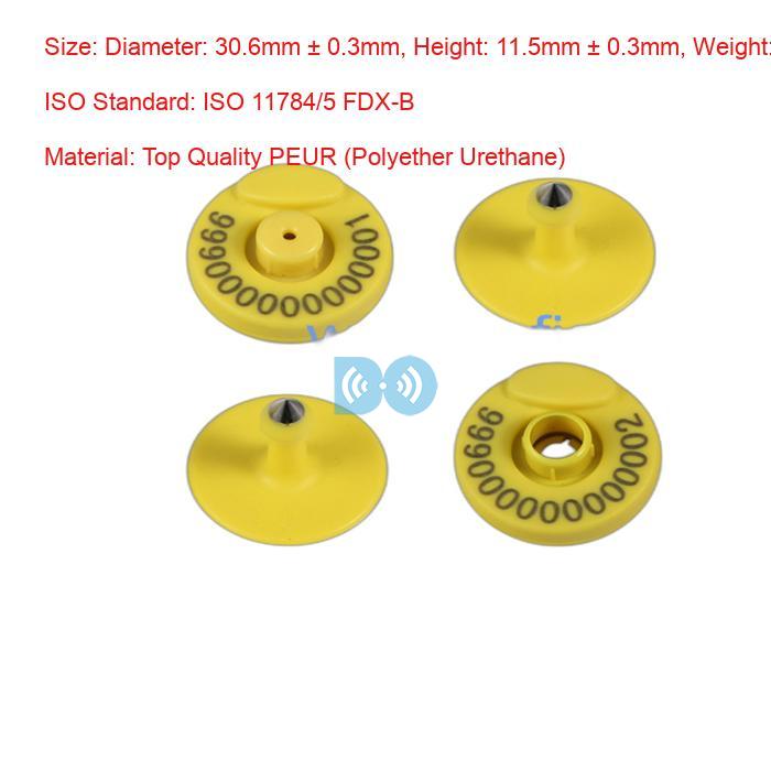 Customized Animal Electronic RFID Ear Tags Smart ISO11784 For Cow Manufacturer