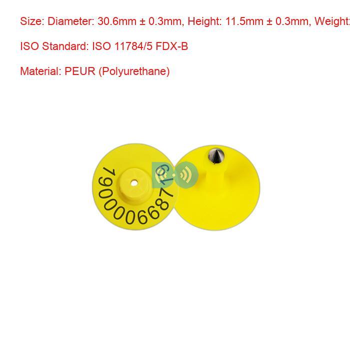 EM4305 Electronic Ear Tag 134.2khz Animal Pig Tag Cattle Tag PEUR Factory