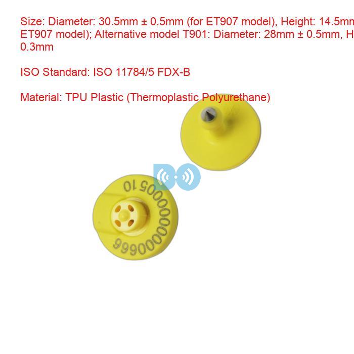 30.5mm ± 0.5mm Ear Tag Diameter Animal Tag for Identification Needs Supplier