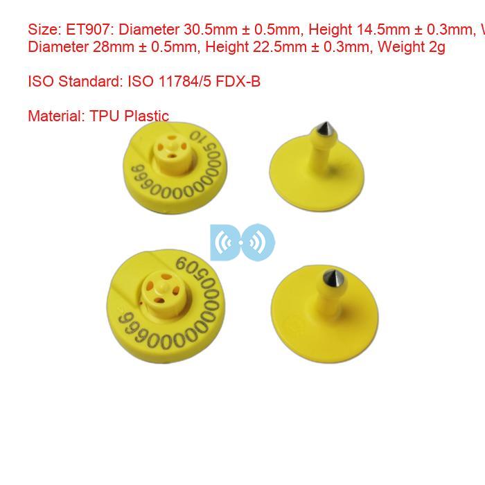 Easy Electronic Ear Tags With -30°C To 60°C Chip Operation Temperature Supplier