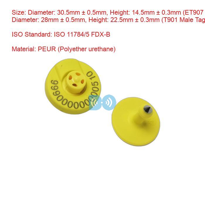 Convenient FDX-B and HDX Electronic Tags for Farm Cattle Management Manufacturer