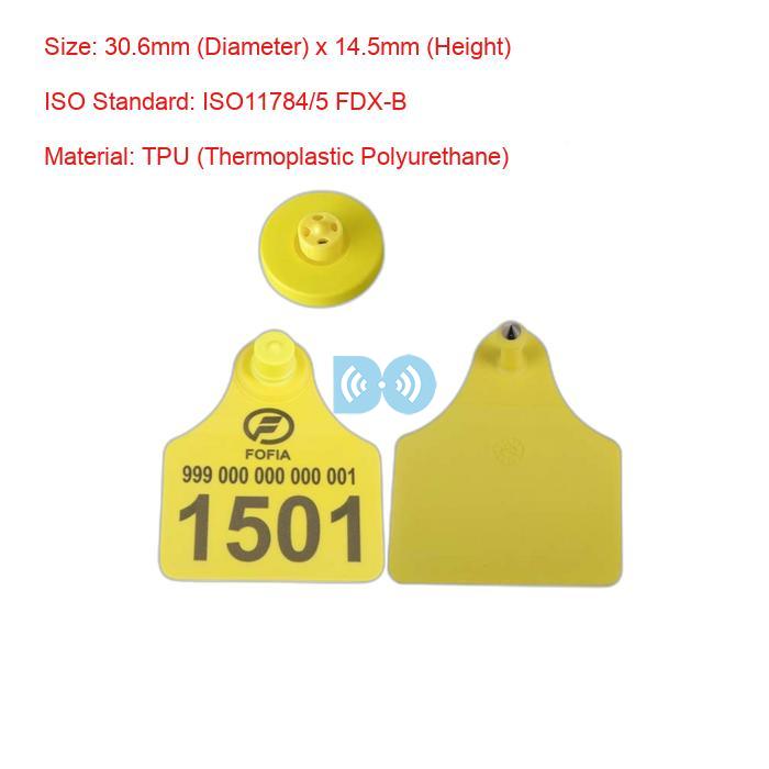 FULL ICAR Circular Ear Tag For Animal ID With BLE Reader Support ISO11784/5 Unshared ICAR Code Manufacturer