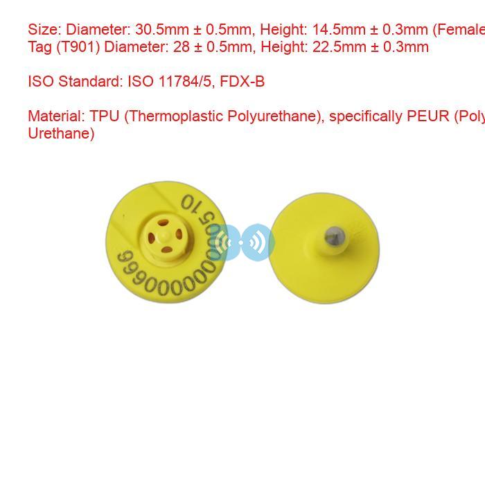 High Security TPU RFID Tags Factory for Cattle Cow Identification in Breeding and Slaughter Management