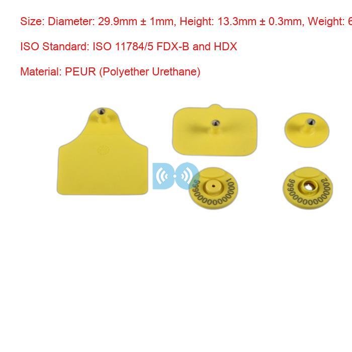 ICAR Approved Electronic Ear Tags For Cattle 134.2khz For Livestock Management Factory