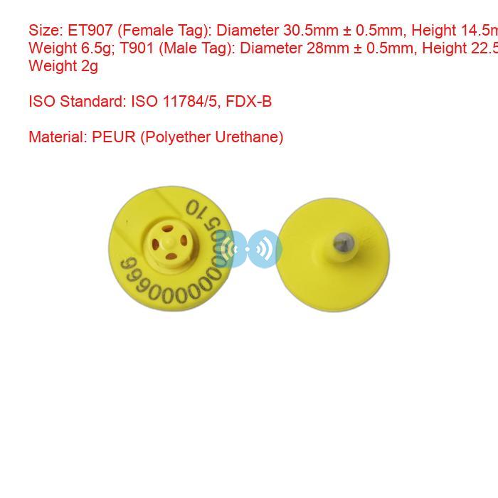 European Chips With Unique Data Security ISO High Security Smart Ear Tag For Cow Manufacturer