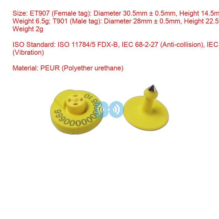 ISO RFID Electronic Ear Tag for Livestock - 134.2KHz FDX/HDX Manufacturer