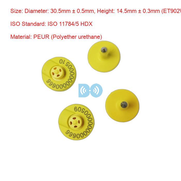 Lightweight Cow Ear Tags Cattle Ear Tags For Efficient Livestock Management 134.2KHz Manufacturer