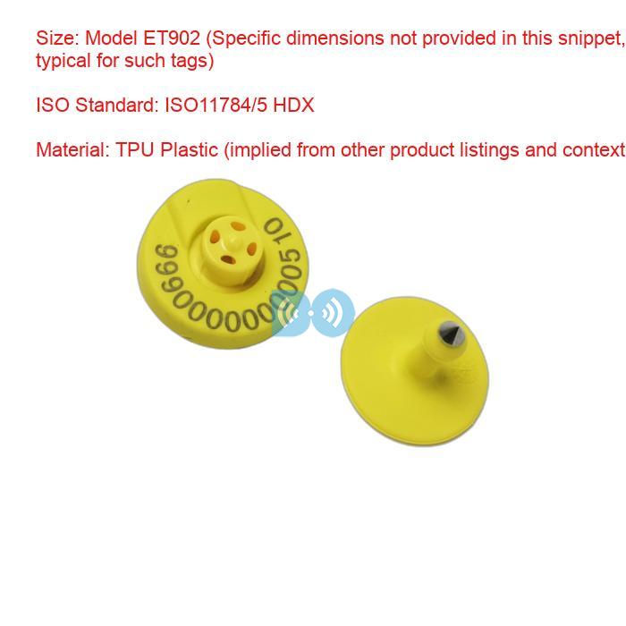 Livestock ICAR Certified 134.2KHz Electronic Ear Tags HDX R/W Standard Supplier