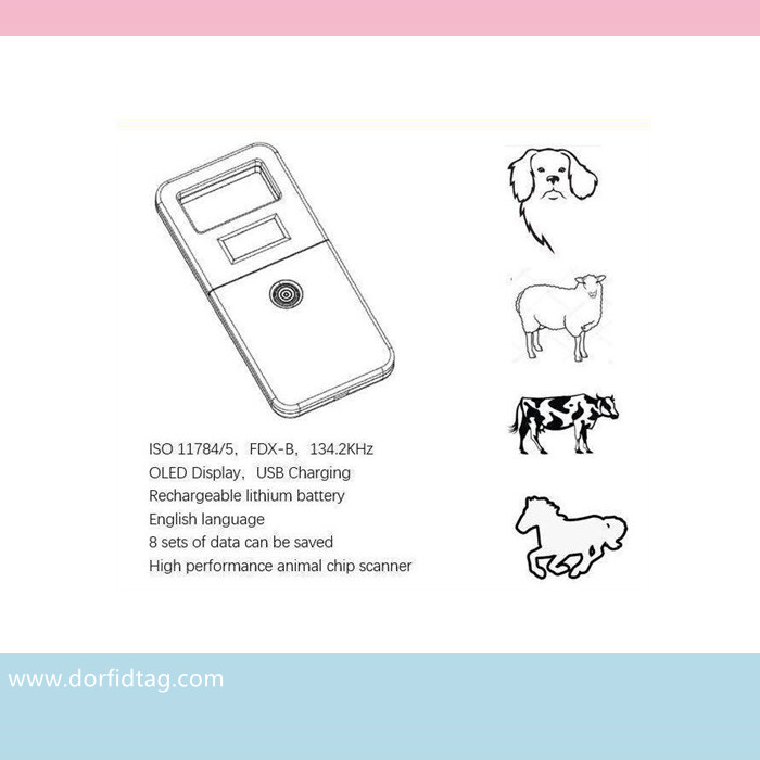 134.2khz pet microchip scanner 