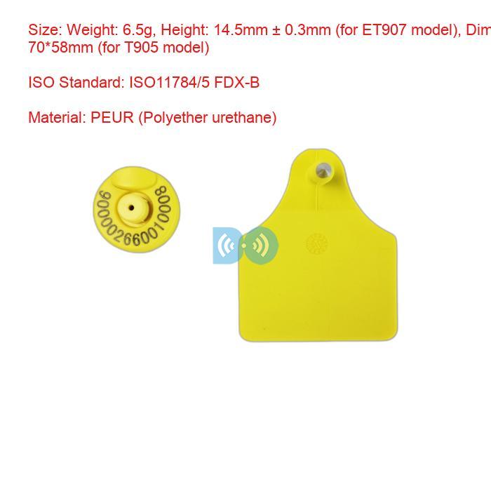 PT280 Electronic Eartags Factory for Cattle RFID Ear Tags with 17cm Readable Distance