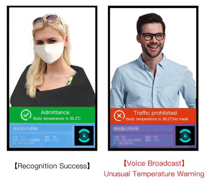 face recognition temperature detection