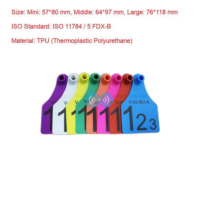 RFID Visual Tag Mini/Middle/Large Size For Animal Management Laser Printing Support 134.2 Khz Yellow Or Other Color Manufacturer