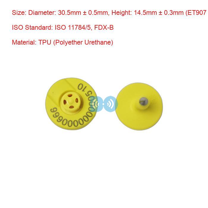 TPU European Chips Electronic Cattle Tags Rfid 134.2 Khz Manufacturer
