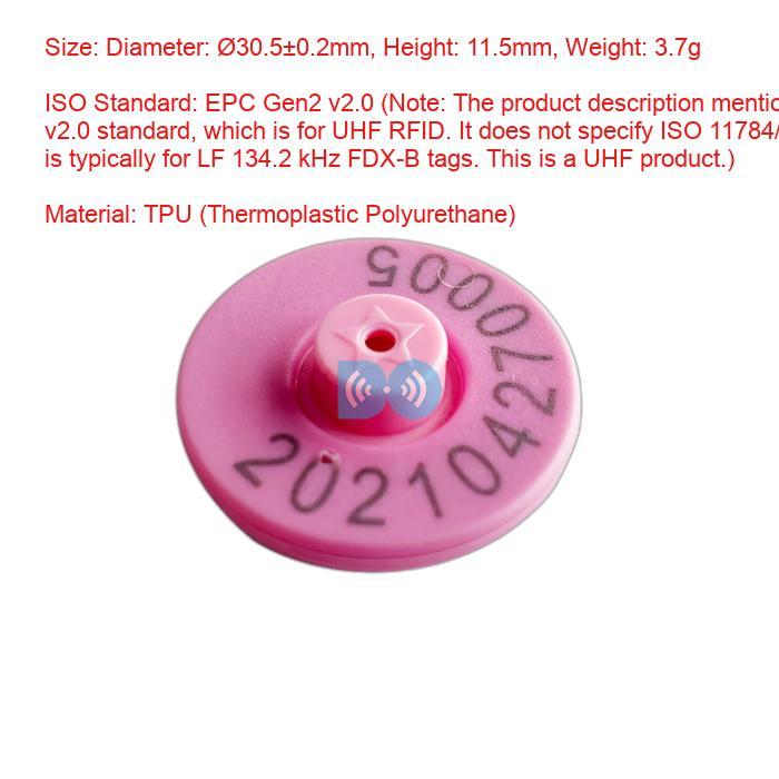 UHF RFID Animal Ear Tag For Pig Management | 960MHz Tracking Solution Manufacturer