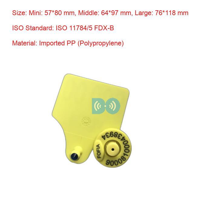 Visual RFID Ear Tag With Different Colors, Imported Materials High Tension Factory