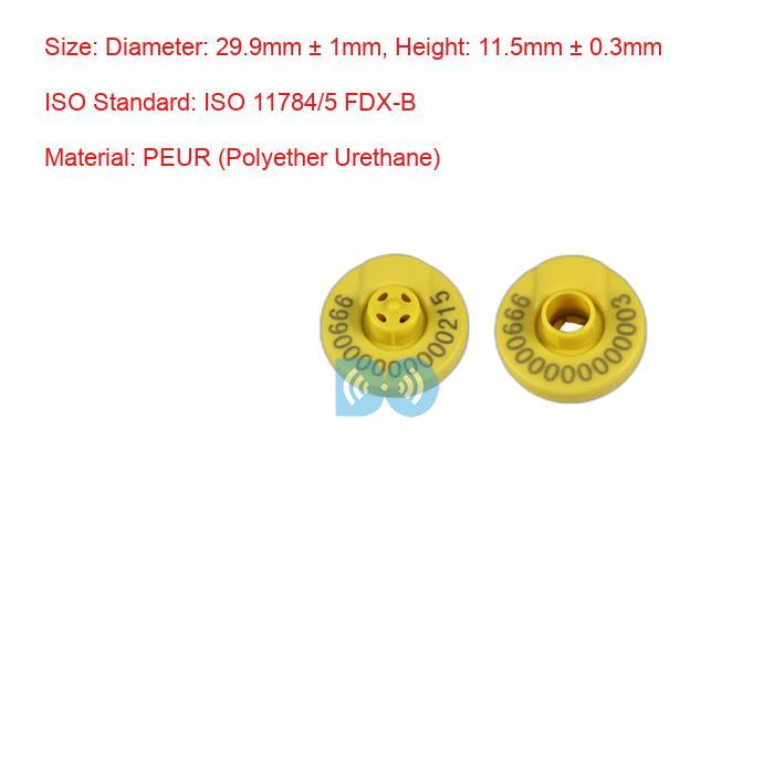 Waterproof 134.2 Khz Electronic Cattle Tags Laser Printing Manufacturer