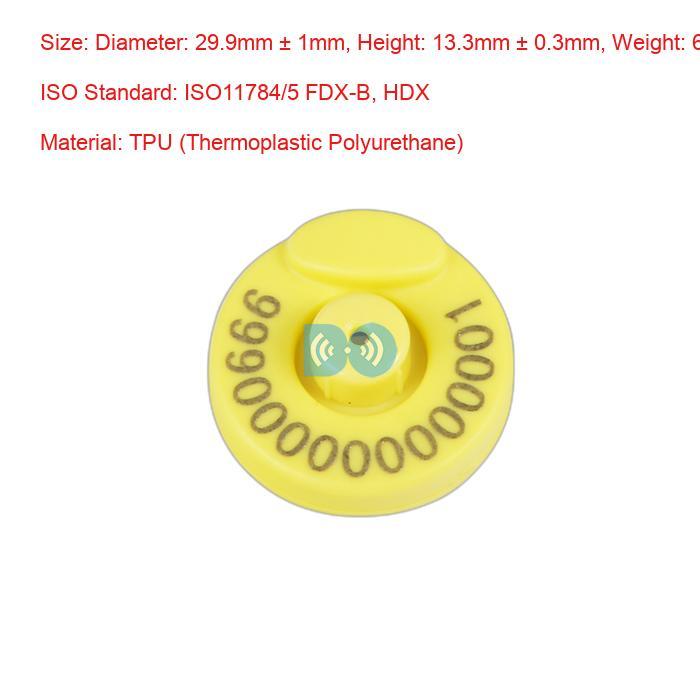 Waterproof Anti-Shedding TPU Electronic Ear Tag for Cattle with 134.2KHz RFID Animal Tracking Manufacturer
